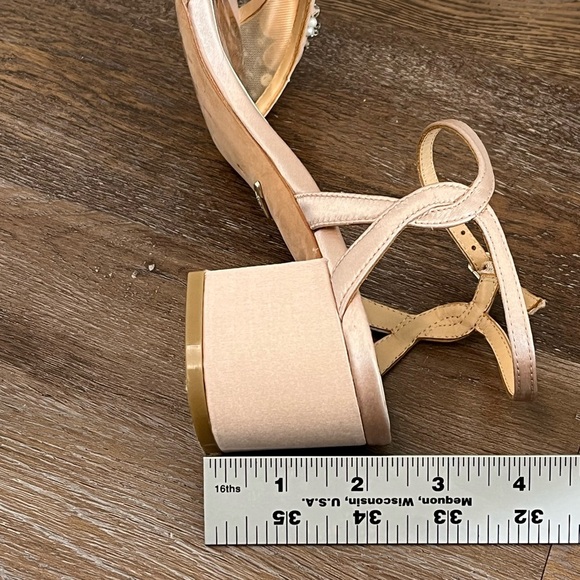 Badgley Mischka Pink Embellished Sandals - Picture 13 of 13